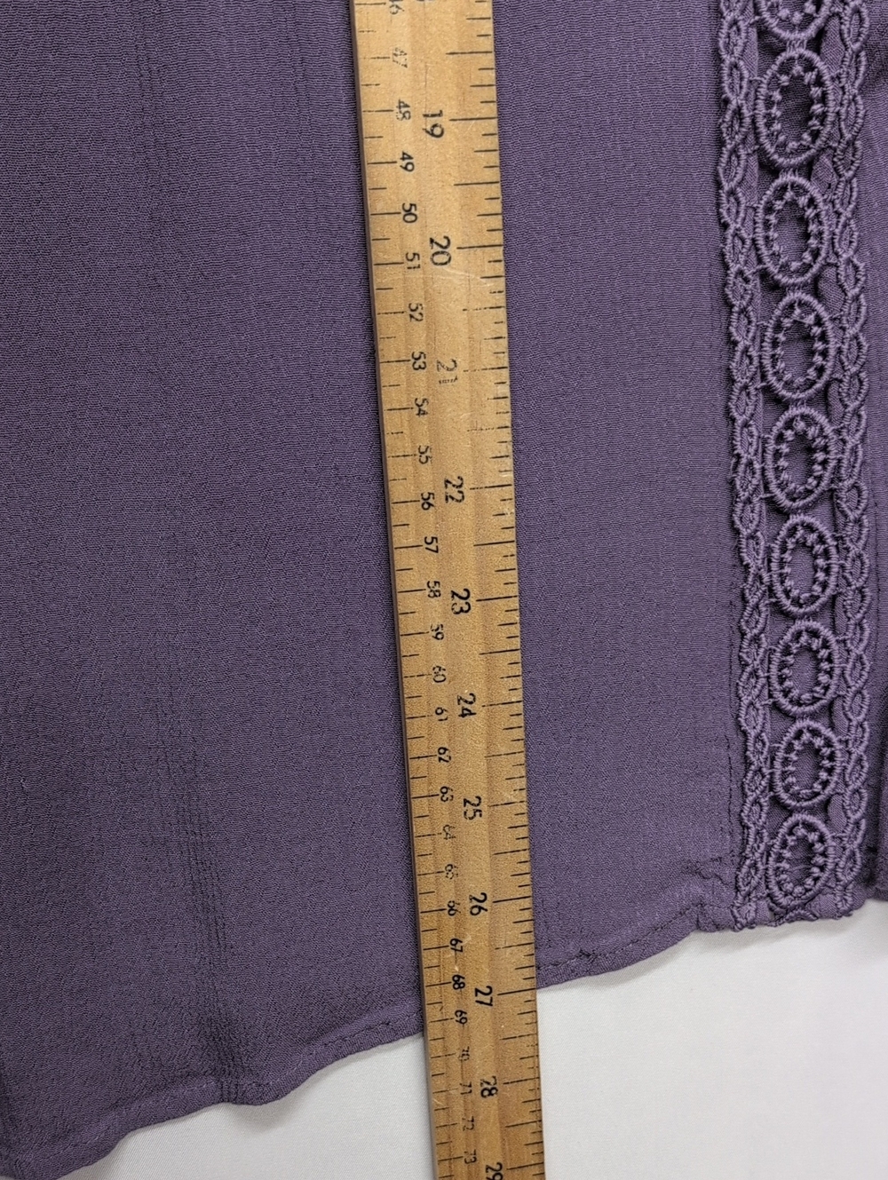 Love & Legend Lavender Crochet-Trim Peasant Blouse - Picture 5 of 6